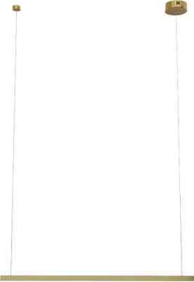 Zdjęcie produktu dla Żyrandol LED TRIO złoty szczotkowany 12W Ciepła biel 733lm metal wym:150x100x3,6cm IP20 Maxlight