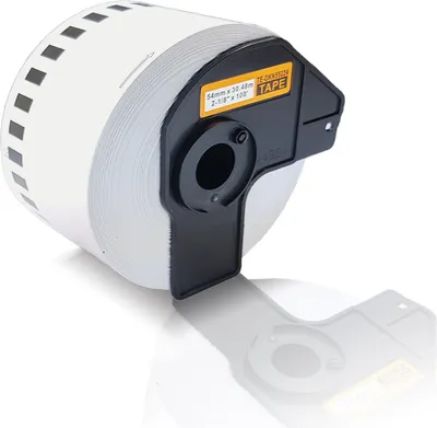 Produktbild von Print-Klex Kompatible Etiketten-Rolle kompatibel mit Brother P-Touch DK-N55224 P-Touch QL 500 P-Touch QL 500 A P-Touch QL 500 BS P-Touch QL 500 BW DKN55224 DK N55224 54mm 30,48m Büro Line Serie