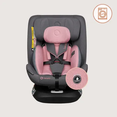 Produktbild von Lionelo Autokindersitz Bastiaan One i-Size, ab Geburt bis 12 Jahren, ab 0 kg bis 36 kg, Dri-Seat, 360 Grad - Pink Rose