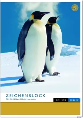 Produktbild von Zeichenblock A4 100g/qm perforiert weiß Block mit 10 Blatt.