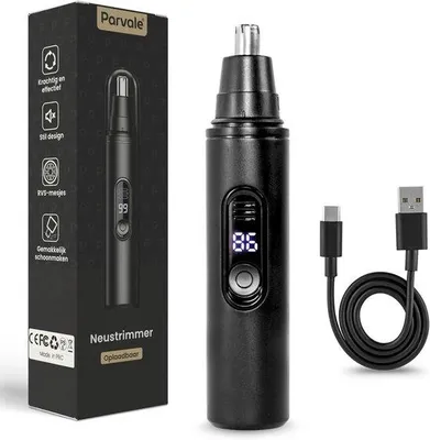 Zdjęcie produktu dla Trymery do nosa i uszu - ładowalne przez USB - czarne - bezpieczne i bezbolesne golenie