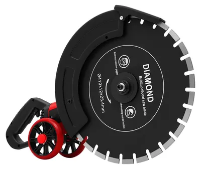 Produktbild von Elektrische Betonsäge - Trennsäge - 4000 W - 41 cm Scheibe - 3000 U/min - 5 m Schlauch - Reinkupfermotor - Netzbetrieben - Schwarz