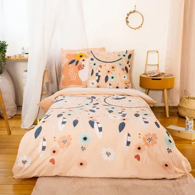 Immagine prodotto di Set biancheria da letto in cotone reversibile con fantasia, 1 posto