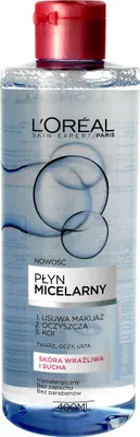 Produktbild von L’Oréal Paris Skin Expert 400 ml, Frauen, 400 ml, trockene Haut, Empflindliche Haut, Reinigend, Feuchtigkeitsspendend, Beruhigend, 1 Stück(e)