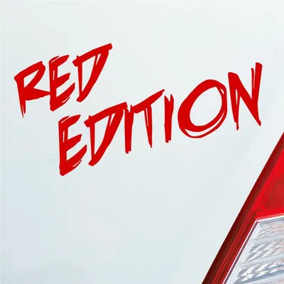 Produktbild von Auto Aufkleber Red Edition Auto Car Tuning 15x7 cm Rot Sticker Heckscheibenaufkleber