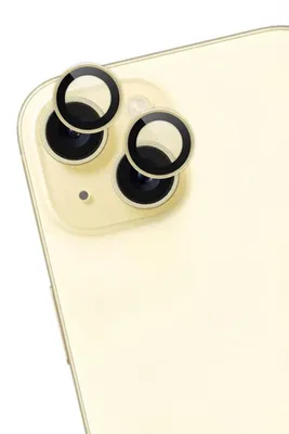 Obrázok produktu pre Ochranné sklo na fotoaparáty pre iPhone 15 / 15 Plus – 2 kusy – žlté