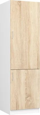 Obrázek produktu pro Skříň na vestavnou lednici TRIVORA - šířka 60 cm, bílá / dub sonoma