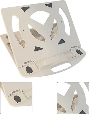 Image de Support ajustable pour ordinateur portable Support de bureau pliable pour ordinateur portable Support de refroidissement pour ordinateur portable Blanc Type Y avec support pour téléphone portable