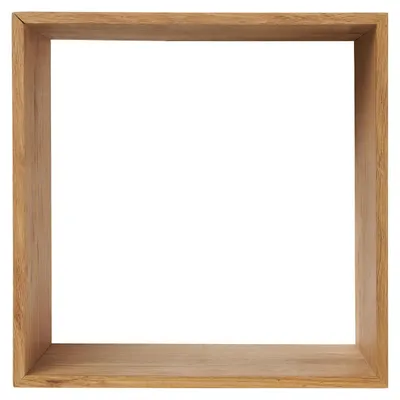 Image de Étagère murale Lattoon en chêne massif naturel 30x18x30 cm