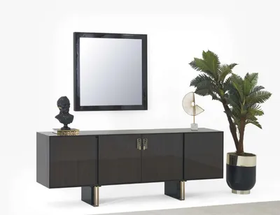 Produktbild von Komplettes Sideboard mit Spiegel Esszimmer Schrank Anrichte Stauraummöbel
