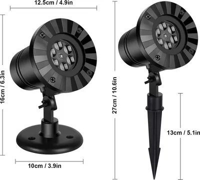 Produktbild von Halloween Weihnachtsprojektor Lichter Outdoor Moving Schneeflocke Lichter Wasserdicht für Urlaub Party Garten Hochzeit Indoor Outdoor Dekorationen, Farbe Schneeflocke