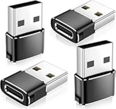 Immagine prodotto di INF Adattatore USB-C Femmina a USB-A Maschio (Confezione da 4) - Ricarica Rapida PD