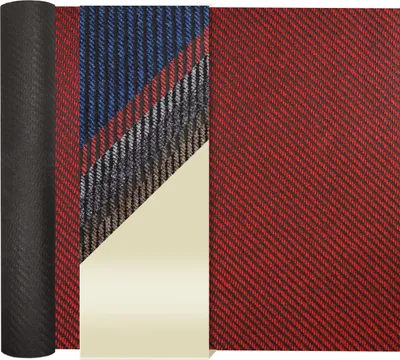 Produktbild von Primaflor Sauberlauf NORDIC STRIPES Rot 1,00mx4,50m - Meterware - Schmutzfangmatte in 6 Farben - Fußmatte mit rutschfestem Gel-Rücken - Antirutsch Läufer