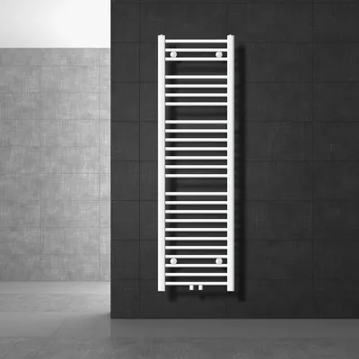Obrázek produktu pro LuxeBath koupelnový radiátor Sahara, 400x1500 mm, bílý, přímý se středovým připojením, bez topného tělesa