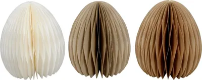 Produktbild von Osterei Waben-Optik Ø13 H15cm 3FB sort. Osterschmuck Papier&Pappe Ostern Deko