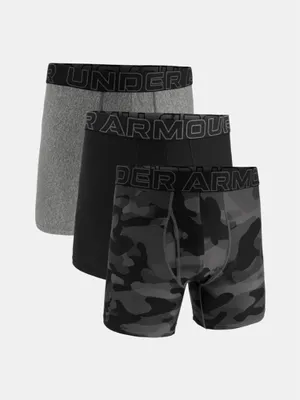 Produktbild von UNDER ARMOUR Herren Boxershorts, 3er Pack - Performance Tech Boxer Briefs - Novelty 6 in, Camouflage, Stretch Schwarz/Grau 2XL