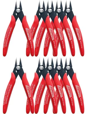Productafbeelding van Sidebektangen, 127 mm, 10 stuks, voor modelbouw en elektronica, rood