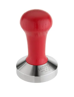 Produktbild von Motta Tamper 58 mm Edelstahl-Basis Holzgriff rot