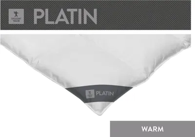 Produktbild von Spessarttraum Daunendecke Platin Füllung: 100% Gänsedaunen Bezug: 100% Baumwolle Größe 200 x 200 cm Wärmeklasse warm