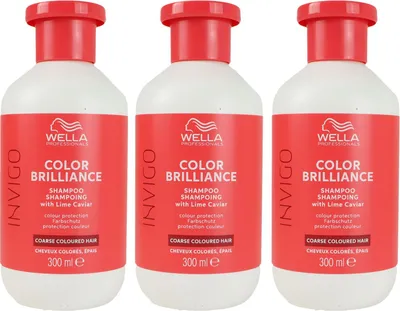 Produktbild von Wella Invigo Color Brilliance 3 x 300 ml Shampoo für kräftiges Haar Set