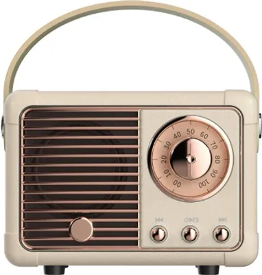 Zdjęcie produktu dla Głośnik Bluetooth Radio Retro Prezent Biały