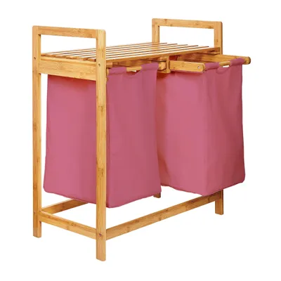 Produktbild von Lumaland 08384, 60 l, Rechteckig, Bambus, Baumwolle, Holz, Bambus, Rose, Kein Muster, Holz
