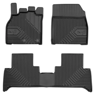 Productafbeelding van Rubberen automatten voor Renault Scenic III 2009-2016 (MPV) – 3-delig, zwart, op maat