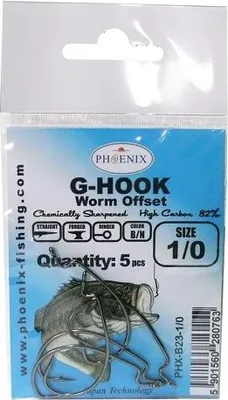 Obrázok produktu pre OFFSET G-HAKEN - #1/0 - CHEMISCH GESCHÄRFT - PHX-B23-1/0 - 5 Stk.