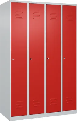 Produktbild von CP Spind Classic Plus lichtgrau, verkehrsrot 080000-40 S10017, 4 Schließfächer 120,0 x 50,0 x 185,0 cm