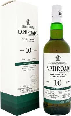 Produktbild von Laphroaig 10 Years Cask Strength Batch 17 + Box 700ml 58,3% Vol.