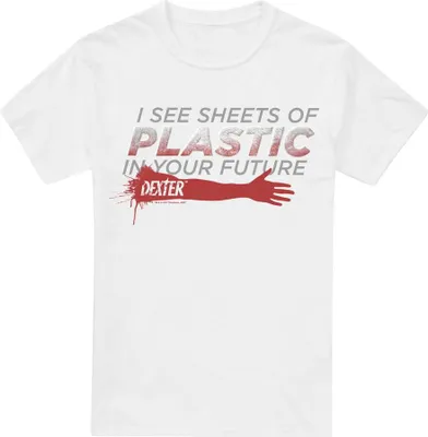 Image de Dexter - "Plastic Prediction" T-shirt pour homme TV7136 (M) (Blanc)