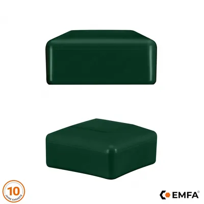 Produktbild von Pfostenkappe 7x7 cm Grün 25 Stück vierkant 70x70 mm Zaunpfahlkappe Kunststoff Zaunpfoste