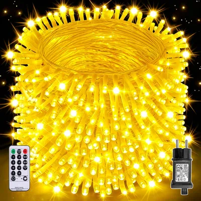 Lichterkette 600 LEDs 60 m warmweiß 8 Modi Timer IP44
