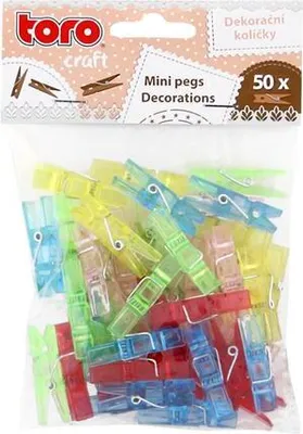 Obrázek produktu pro KOLÍČKY PLASTOVÉ 50KS, 3,5CM BAREV - mix variant či barev