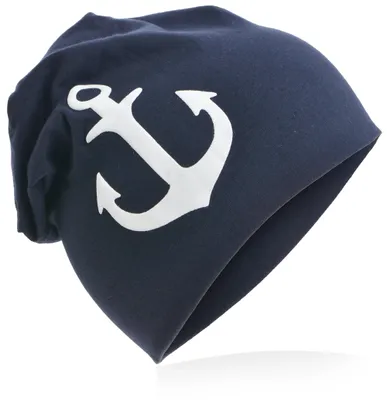 Produktbild von Kinder Beanie Gross Anker Schwarzblau S