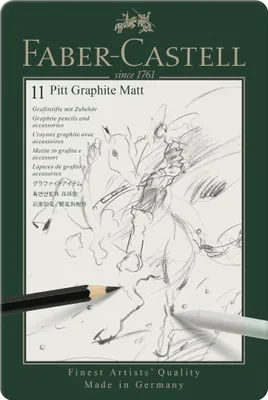Produktbild von FABER-CASTELL Set Pitt Graphite Matt 11er Metalletui