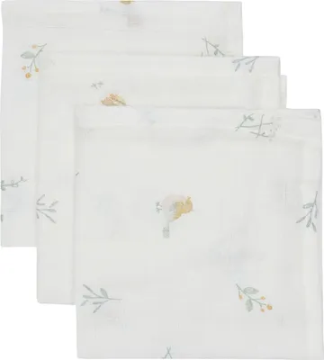 Produktbild von Jollein-Spucktücher Hydrophil 31x31cm - Lovely Birds-Mehrfarbig
