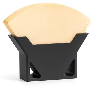 Produktbild von Kaffeefilterhalter Kaffeefilterständer Kaffeefilterablage - Für alle Standardfiltergrößen - Modernes Design - Schwarz - Freistehend