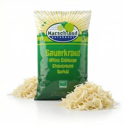 Produktbild von Marschland Naturkost Sauerkraut im Folienbeutel - 520g