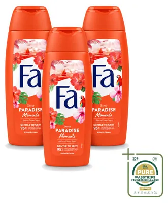 Produktbild von 3 x Fa Paradise Moments Douchecreme Hibiscusbloem 250 ml - Vorratspackung - 3 Stücke