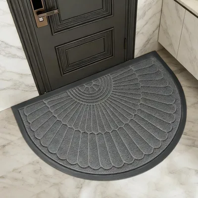 Imagen del producto de Alfombra semicircular, 50 x 80 cm, antideslizante y lavable
