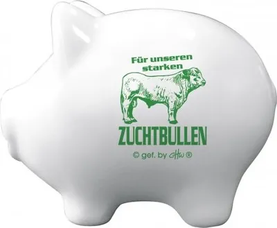 Produktbild von Keramik Sparschwein - Für unseren starken Zuchtbullen - 22228