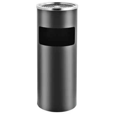 Produktbild von vidaXL Standaschenbecher 30 L Stahl Grau