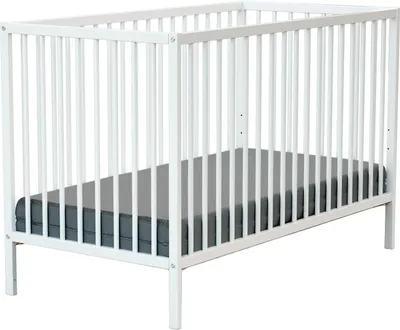 Immagine prodotto di WEBABY - Lettino bambini legno ONE - Bianco - 60 x 120 - 124 x 64,5 x 82 cm