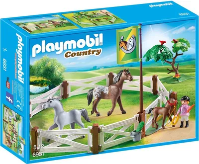 Produktbild von PLAYMOBIL 6931 - Country - Gehege mit Pferden
