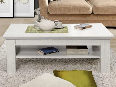 Obrázek produktu pro Couchtisch >Kleo I< in Pinia Weiß aus MDF - 120x45x60cm (BxHxT)