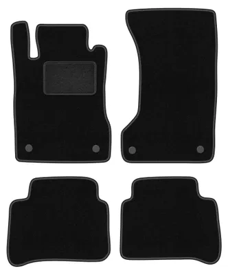 Obrázok produktu pre Velúrové autokoberce pre: Mercedes W211 4Matic 2003-2009 (sedan/kombi) – sada 4 ks, čierne, na mieru – Wielganizator LUX