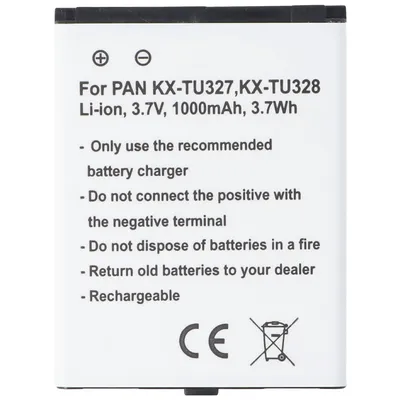 Zdjęcie produktu dla Akumulator do Panasonic KX-TU327, KX-TU328, KX-TU339BJ-LT100010 3,7 V 1000 mAh