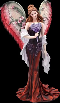 Produktbild von Engelfigur in rotem Ballkleid - Abschlussball