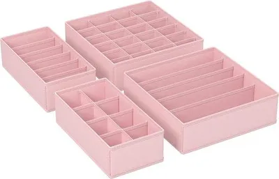 Productafbeelding van Famanu opbergorganizer met 4 stoffenboxen - veelzijdig inzetbaar